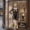 Combinaison Body "Graphik Night" – Éclat & Transparence