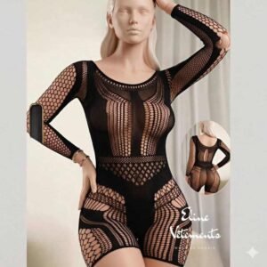 Combinaison Body "Graphik Night" – Éclat & Transparence