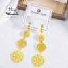 Boucles d'Oreilles Pendantes Filigrane en Acier Inoxydable