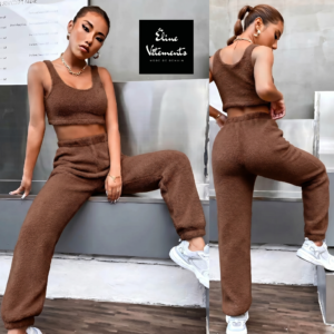Ensemble "Douceur Lounge" - Crop Top & Pantalon Jogger