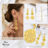 Boucles d'Oreilles Pendantes Filigrane en Acier Inoxydable