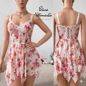 Nuisette Fleurie Style Corset – Éclat Printanier