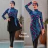 Burkini Noir 4 Pièces + Paréo / بوركيني أسود أربع قطع + باريوا