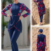 Burkini Bleu Salopette & Paréo  /  بوركيني أزرق سالوبيت مع باريو