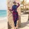 Burkini Bleu Salopette & Paréo  /  بوركيني أزرق سالوبيت مع باريو